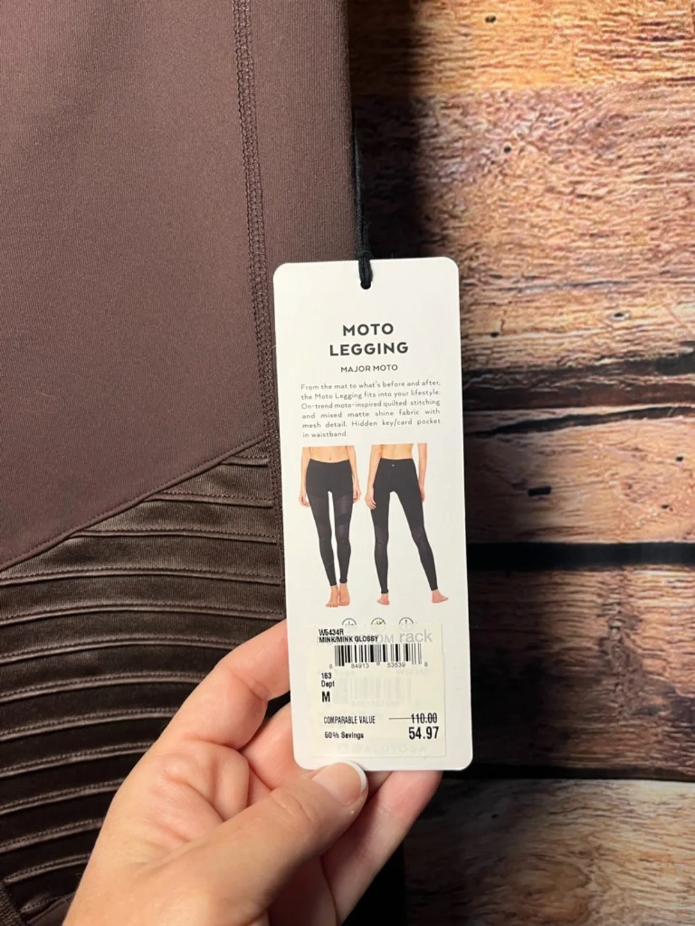 ALO Yoga Chocolate Brown High-Rise Moto Leggings (239)